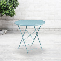 Flash Furniture CO-4-SKY-GG 30" Folding Patio Table in Blue